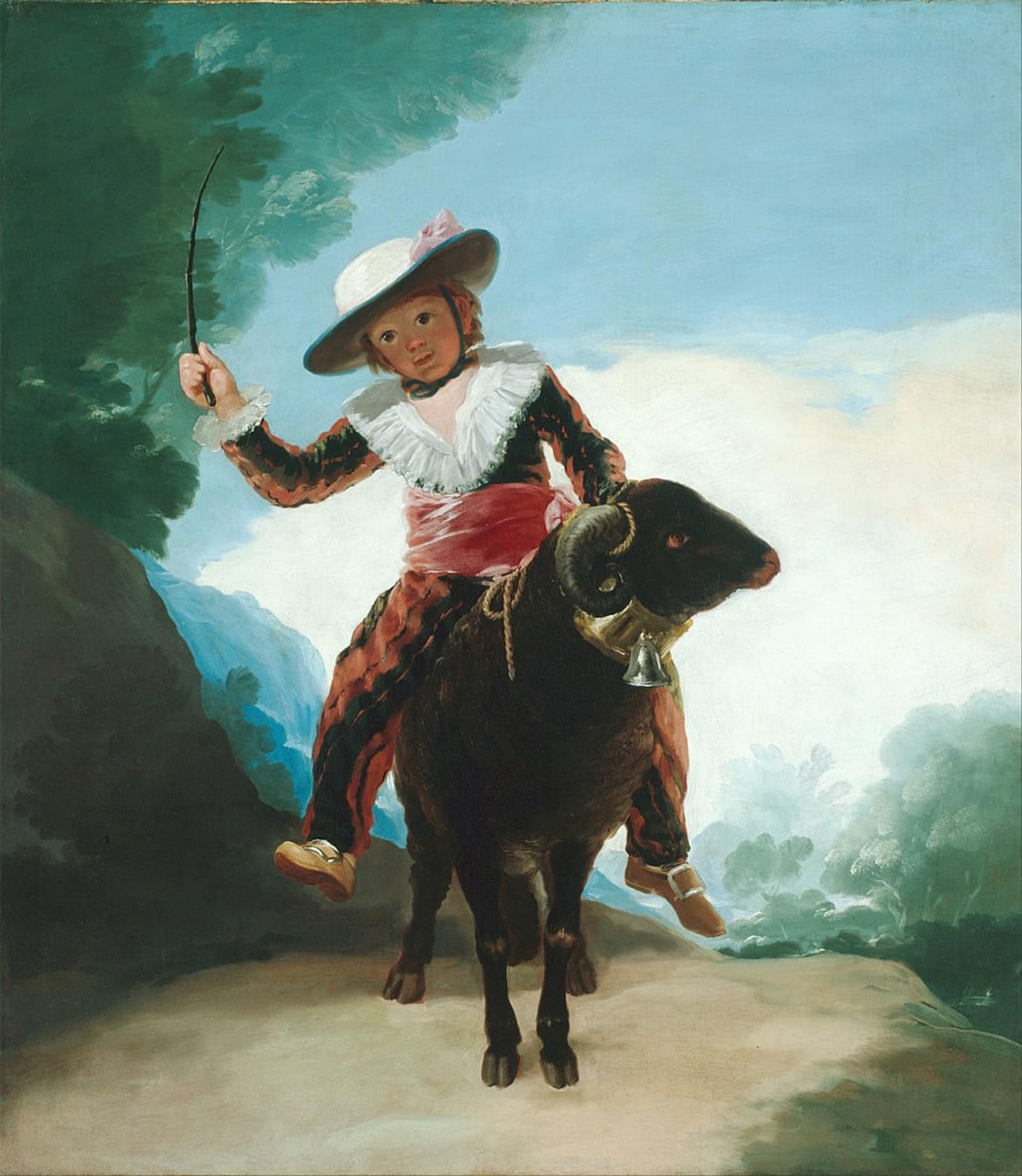 ARTXLXXBN Famous Prints Artwork Pictures Poster Painting Art Boy on a Ram by Francisco De Goya Artwork Landscape Pictures for Home Decor 60x90cm