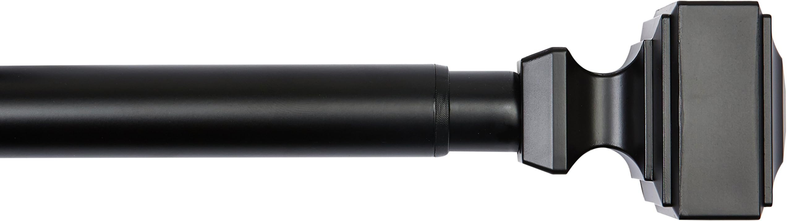 - amazon basics Metal 1' Curtain Rod with Square Ends, 36' to 72', Black