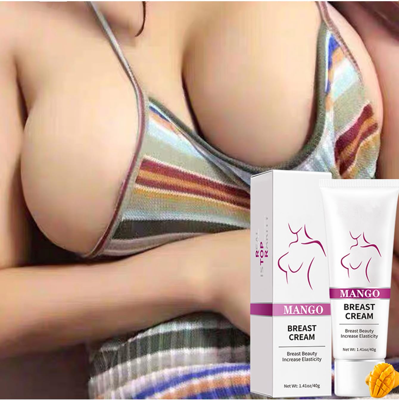 Crème de soin pour seins Mango Femme, hydratante et nourrissante, renforce l'élasticité de la peau, tonifie les seins et donne une apparence lisse. Crème de soin corporel quotidien 40 g