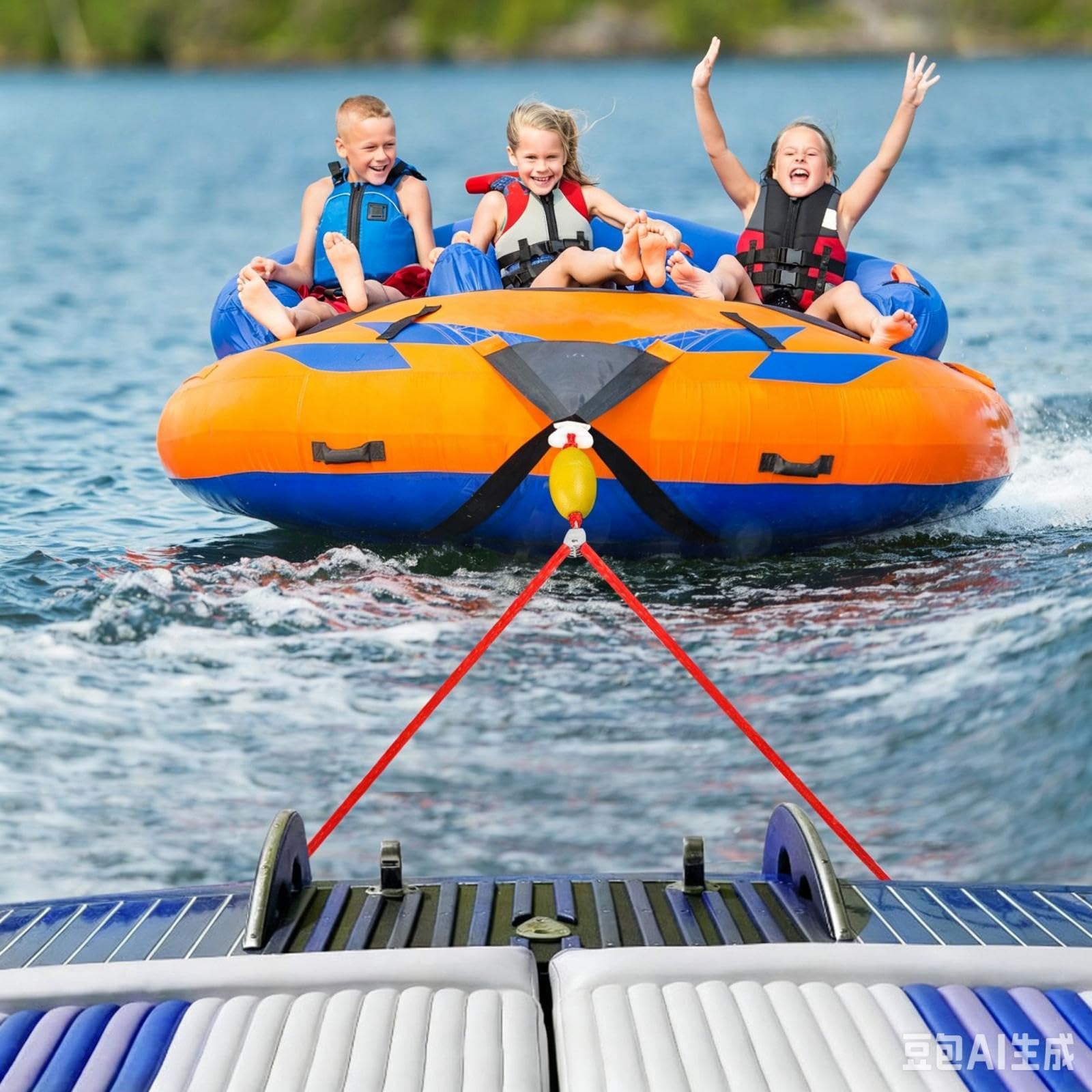Imbracatura per Il Traino di Barche, Corda da Wakesurf per Uomo E Donna, Corda per Il Traino di Barche con Connettore Rapido
