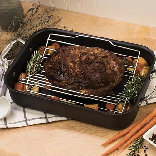 Miniatura 6 de Estante ajustable para asar pavos, estante para aves de corral para hornos, ahumadores, parrillas, estante para asar pollo, estante en V para asador