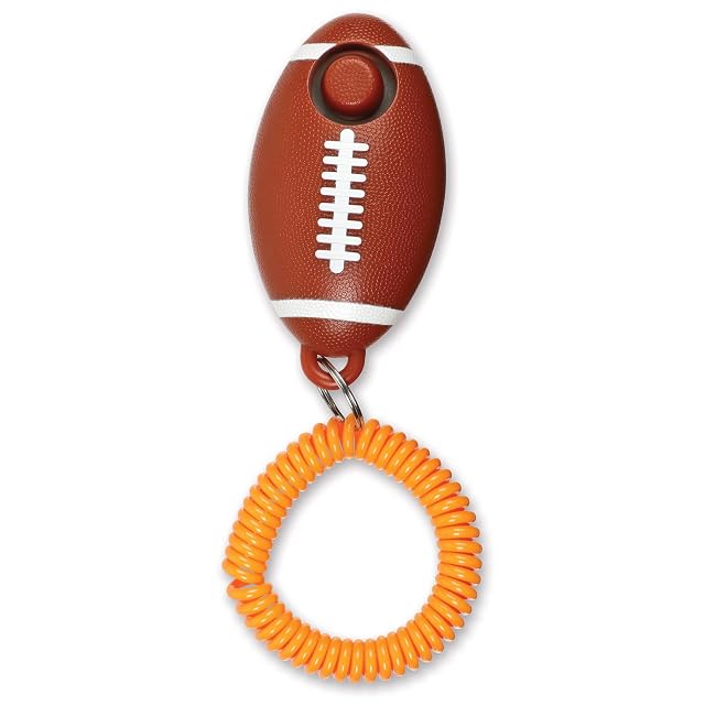 Brightkins, clicker de adiestramiento canino Smarty Pooch en forma de balón de fútbol americano