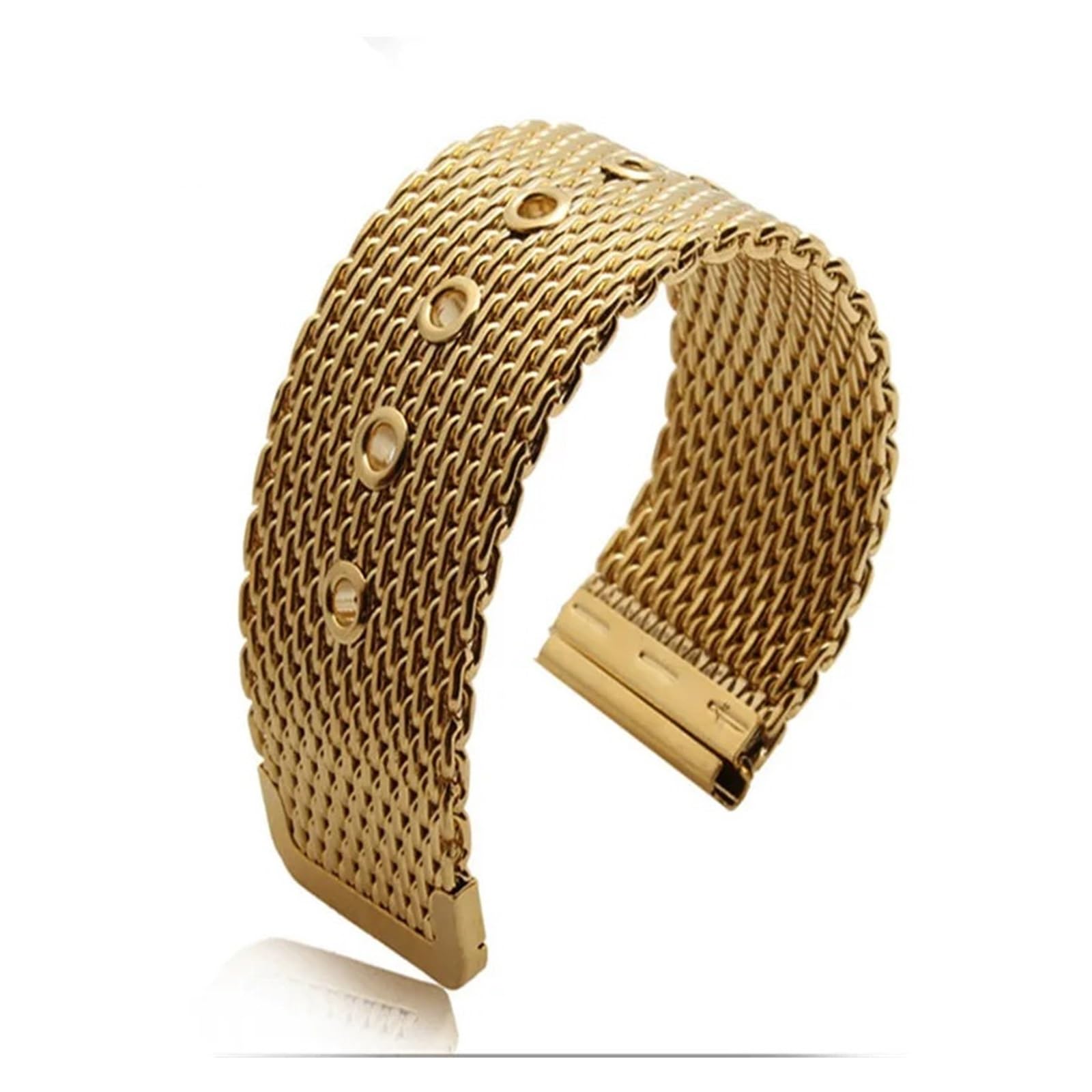 Cinturino universale in acciaio inossidabile con cinturino milanese 18mm 20mm 22mm 24mm Uomo Donna Bracciale con cinturino di ricambio in metallo oro rosa