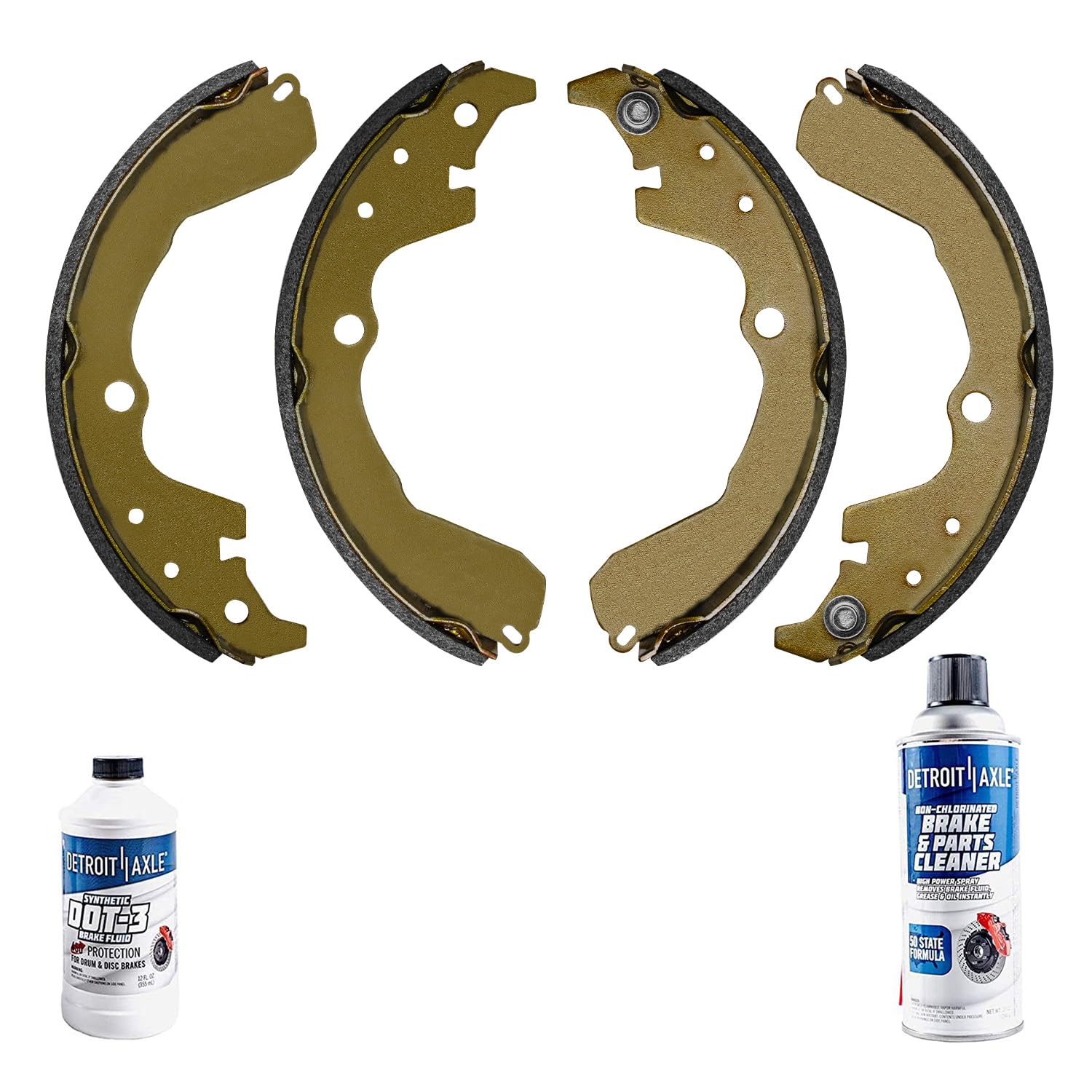 Detroit Axle Rear Brake Drum & Shoe Kit For 2003-2008 Pontiac Vibe / Toyota Matrix – Includes 2 Drums & 2 Semi-Metallic Shoes