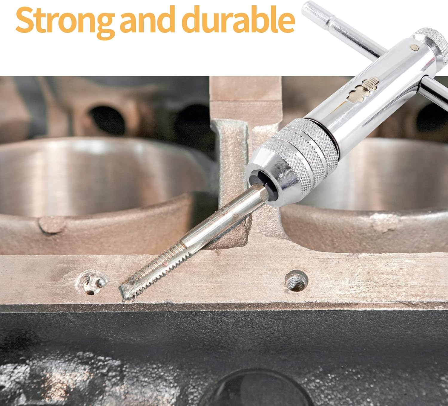 Adjustable Ratchet Tap Wrench T-Handle Ratchet Tap Holder Wrench Capacity Range M3-M8