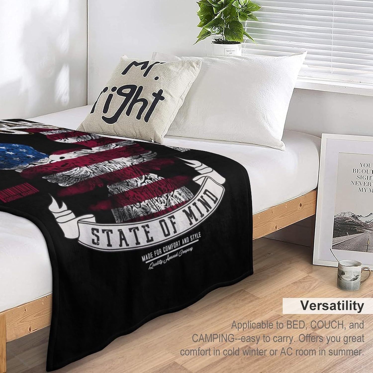 ビンテージ ニューヨーク市米国イーグル フラグ ソファブランケット暖かい毛布を投げますソファブランケット装飾ホームィスホテ用