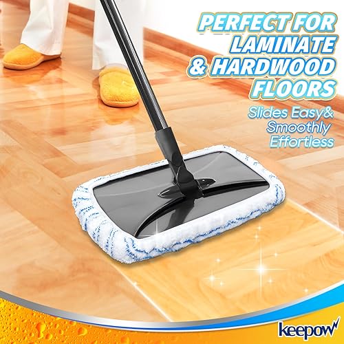 Miniatura 15 de KEEPOW Almohadillas reutilizables para fregona O Cedar Hardwood Floor'N More de microfibra, cabezales de repuesto para uso húmedo y seco, 15 x 8