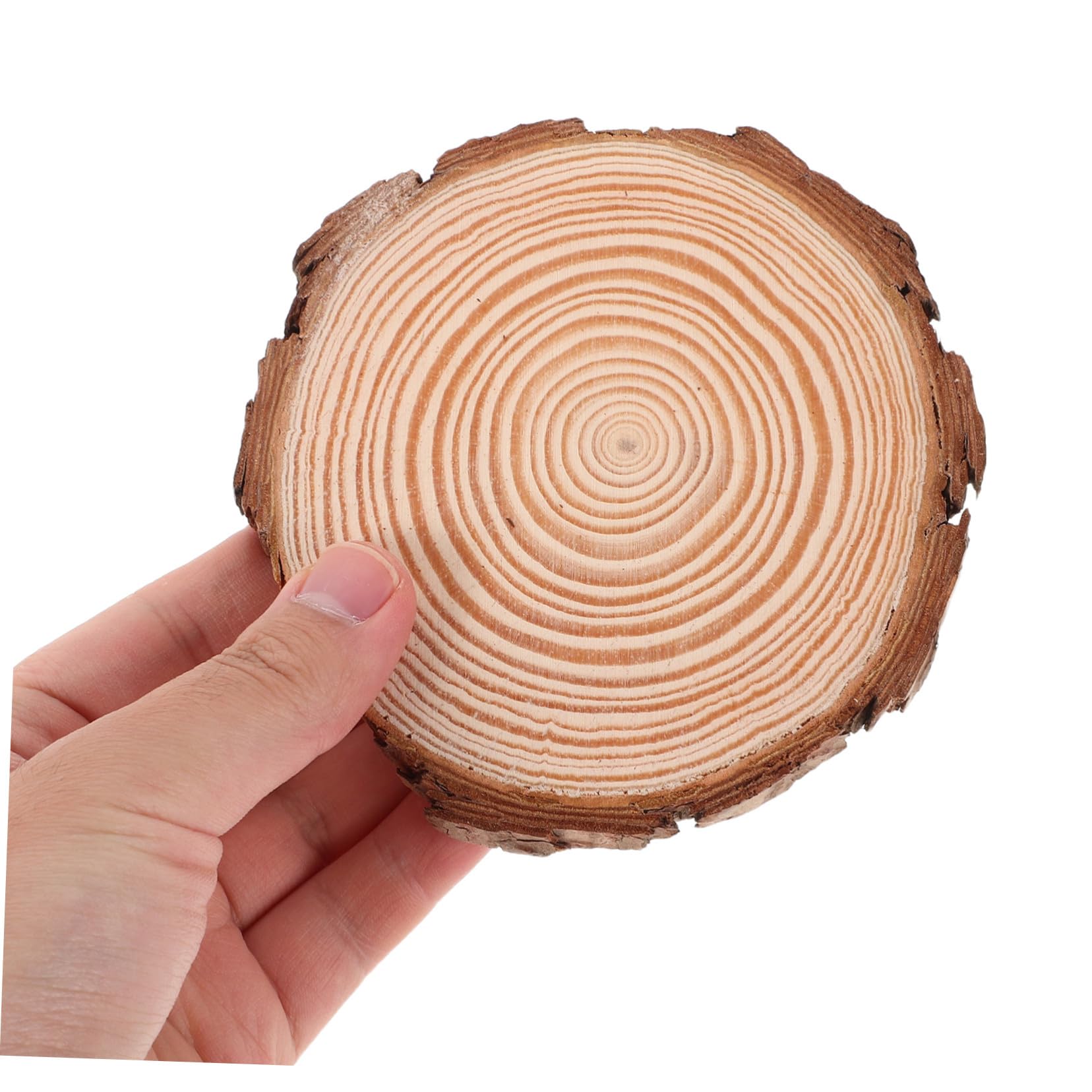 Didiseaon 20pezzi Fette Di Legno Naturale Grezzo Da Dischi Rotondi Di Legno Per Artigianato Pittura Lavoretti Fai Da Te Sottobicchieri Rustici