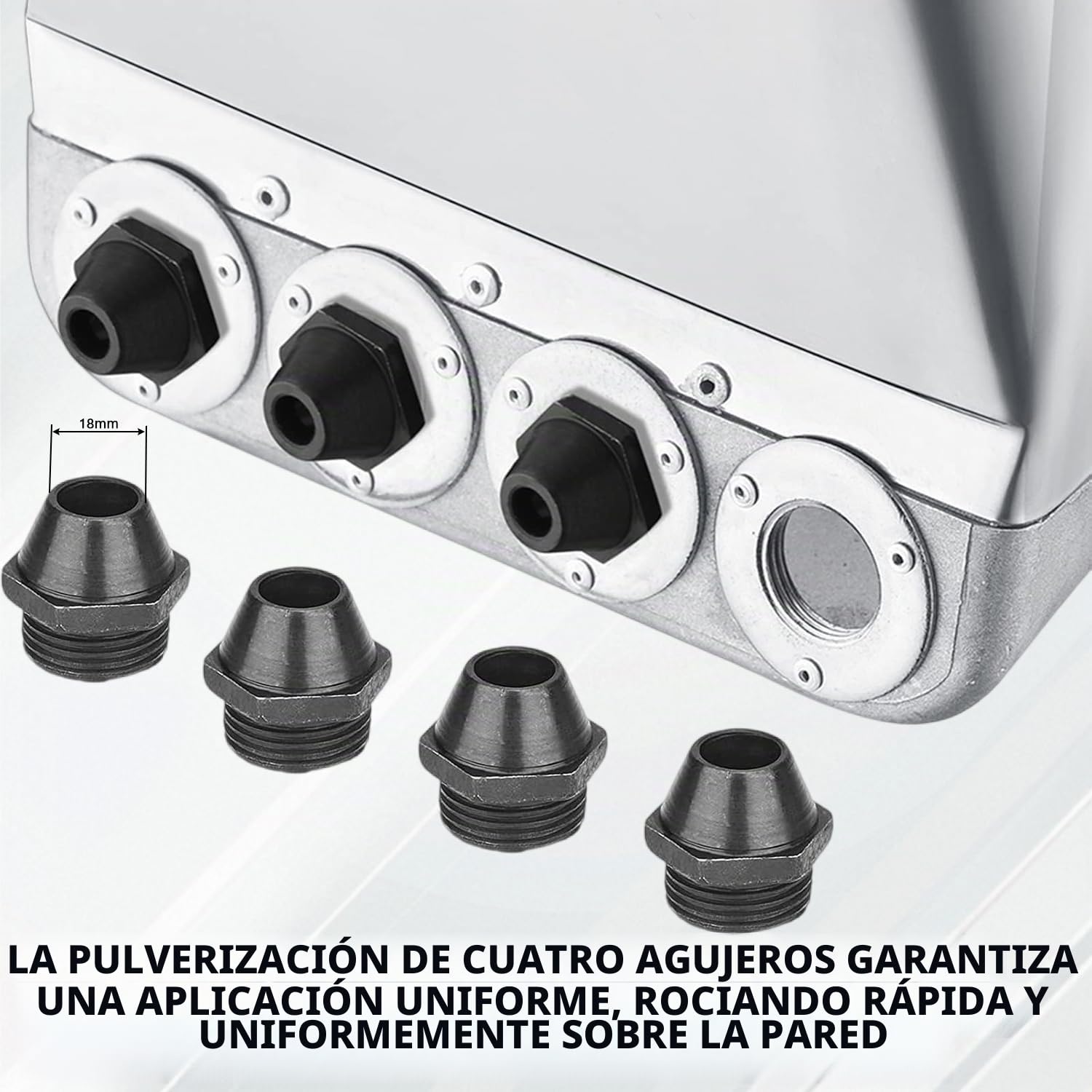 Pistola pulverizadora de 4 chorros, 3,5 L, mortero neumático de cemento Hopper para lechada, pistola de cemento, máquina de enyesado, para paredes y techos, herramienta de pintura