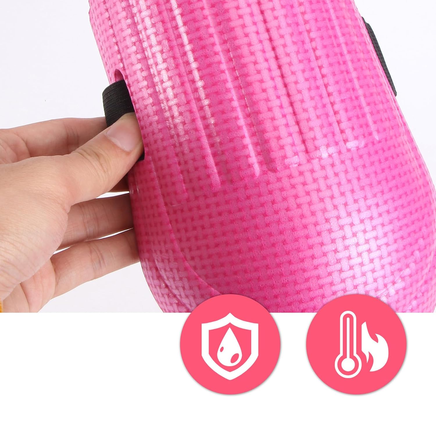 SECFOU 2 Pairs Mason Worker Knee Pads Thick Waterproof Protective Knee Cushions for Tile Work and Construction Kneeling Safety Gear