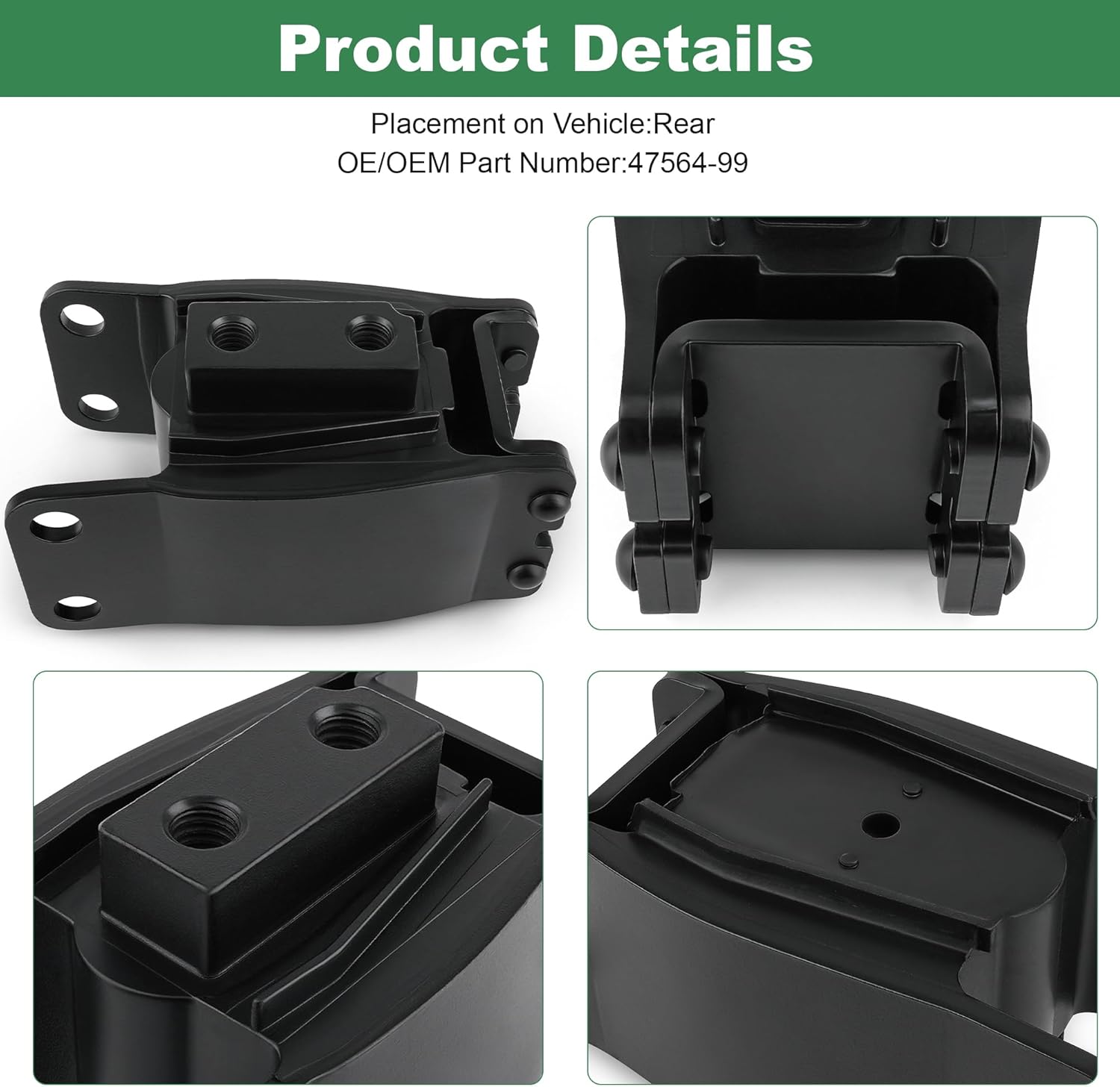 Rear Isolator Engine Motor Mount Compatible with Harley Davidson 1991-2017 Dyna FXD/FXDWG, Repl OEM # 47564-99