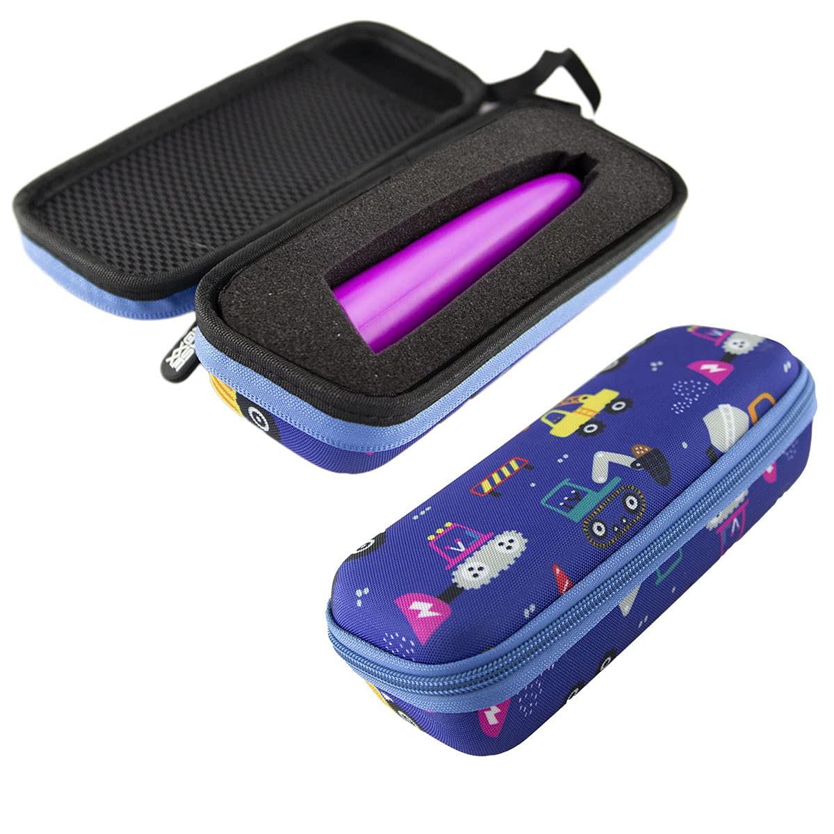 caseroxx Bag for TipToi in construction vehicles, blue, transport storage case