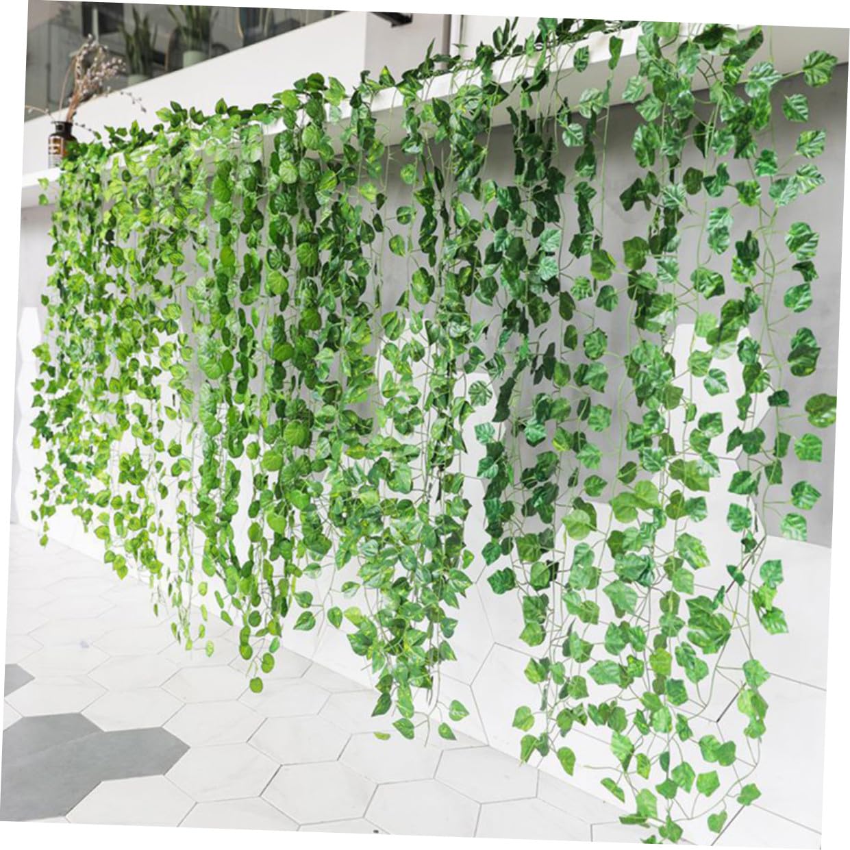 MAGICLULU 3 Set Rattan Foglia Verde Simulato Falso Venni Steli Decorazione Per Viti Nozze Imitazione Pianta Ghirlanda Di Foglie Verdi Piante Finte Coperto Plastica 12 Pezzi * 3