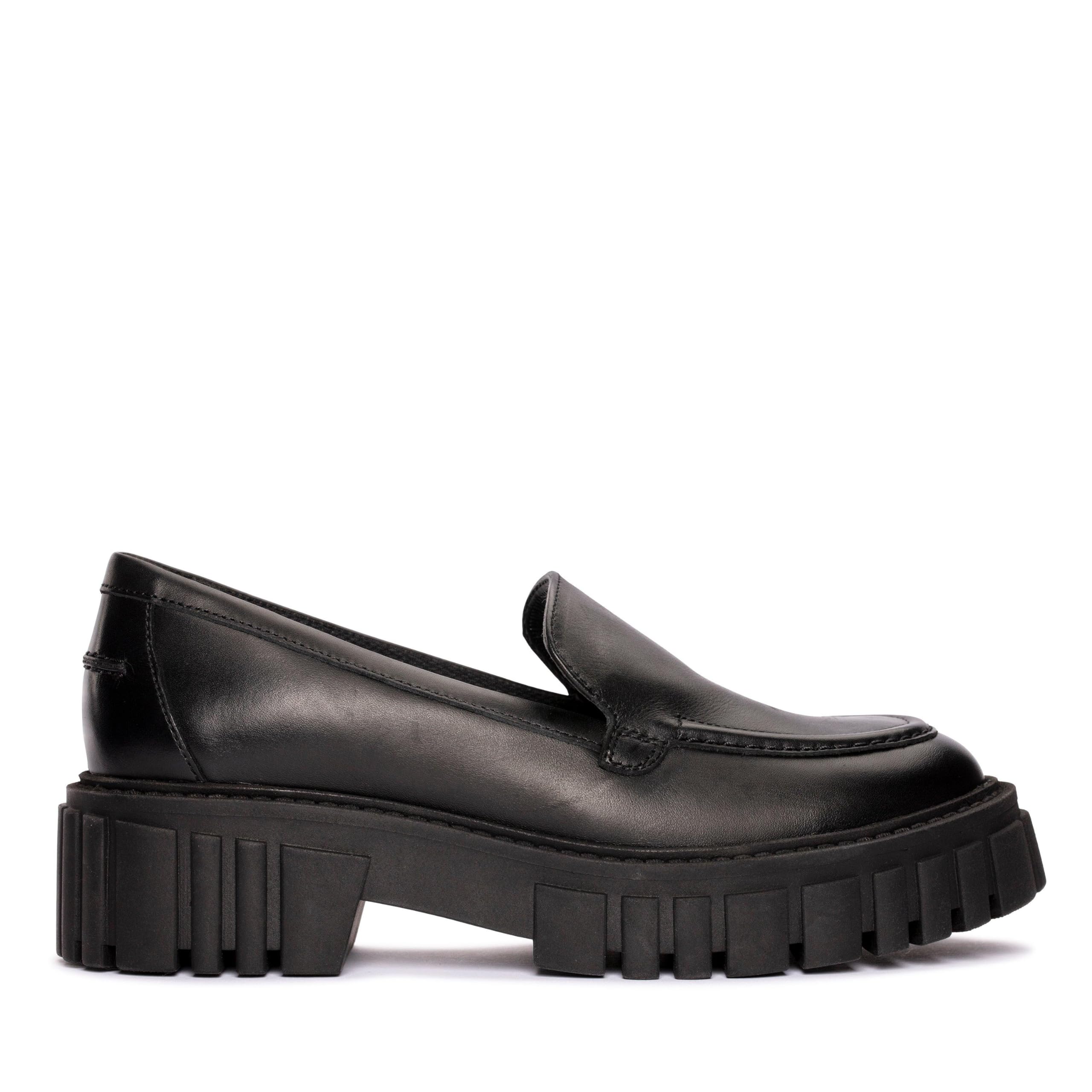 Clarks Page Loafer Womens Black Leather, 3