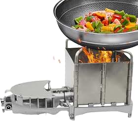Fogão a lenha – Forno de carvão dobrável – Fogão leve a lenha para acampamento – para piquenique ao ar livre, churrasco, festa, quintal, mochilão