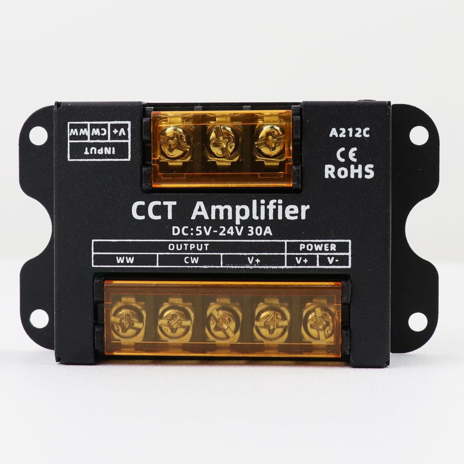 LEDENET 2 Channel LED CCT Amplifier DC5V/12V/24V 30A for 3pin 2pin Single Color Tunable White LED COB Strip Lights