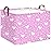 HKEC Collapsible Kids Toys Bin, Cute Baby Storage Bin, Books Box, Gift Basket (Pink Full Love)