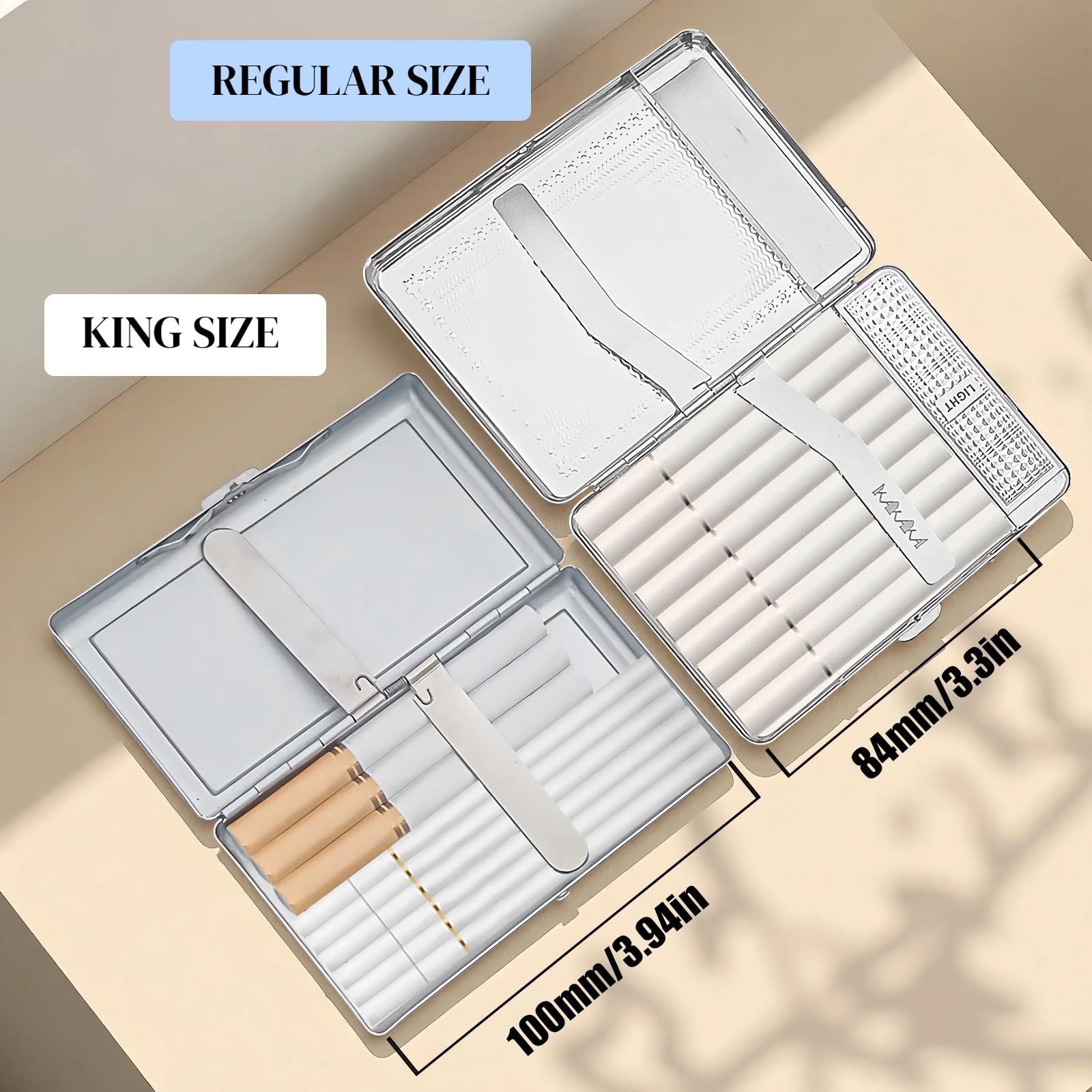 king size cigarettes vs 100s Amazon.com: Cigarette Case of Metal 100s Size with USB Rechargeable Lighter