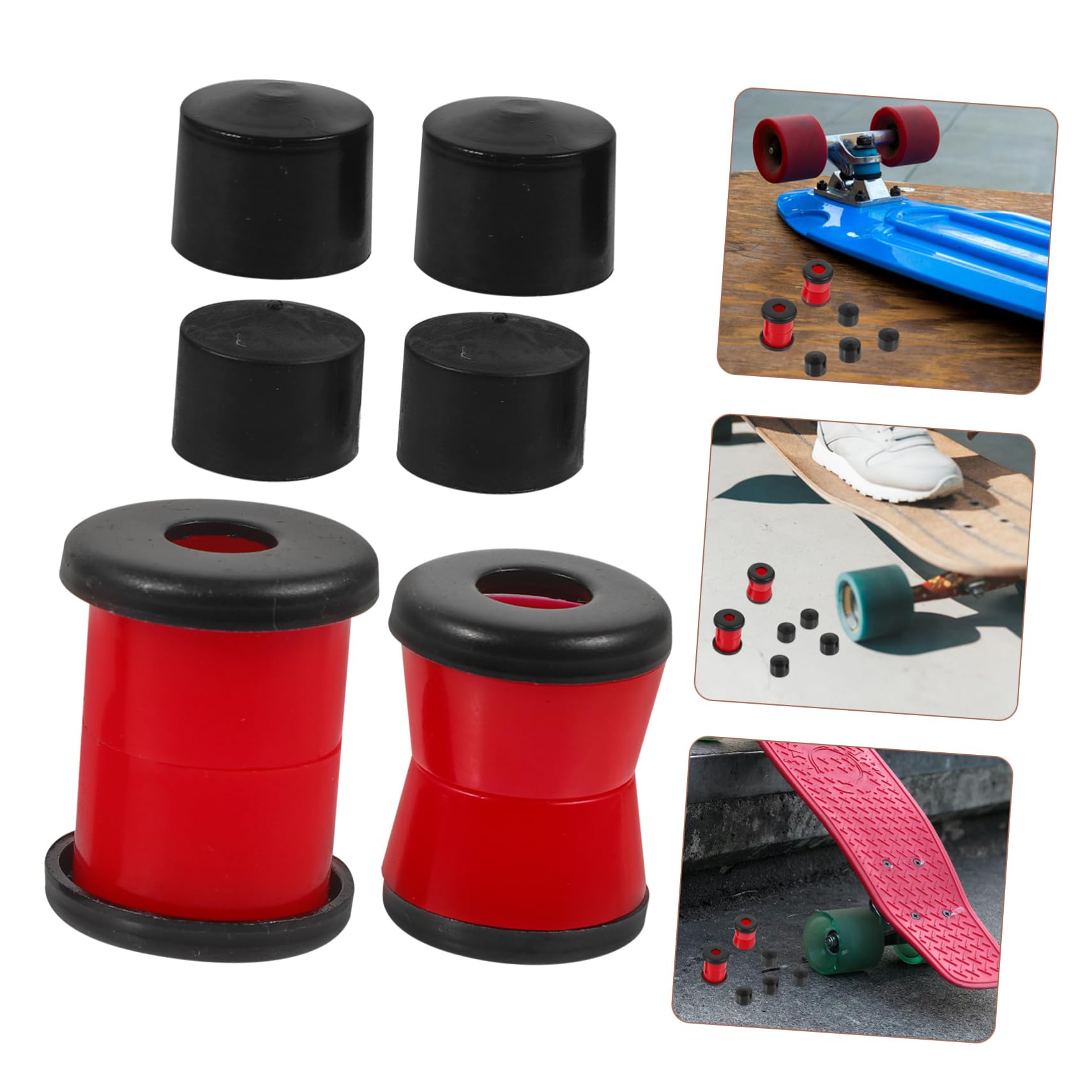 KOMBIUDA 1set Skateboard Shockproof Pads Portable Pu Bridge Gaskets for Easy Installation Lightweight and for Skateboarding Enthusiasts Design