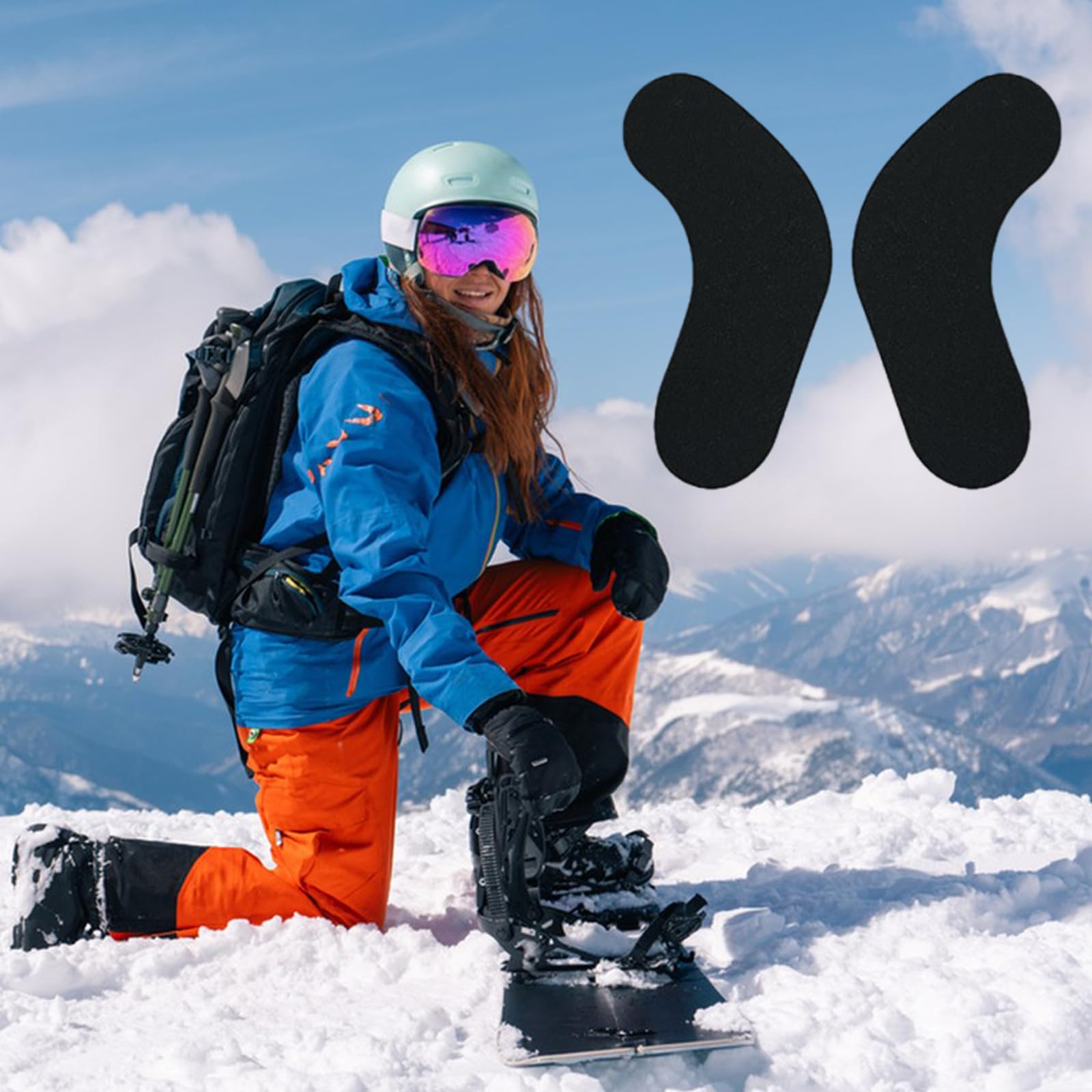 Coussinets D'ajustement Pour Bottes De Snowboard, Ski & Snowboard Boots Fitting Pads, Coussinets Enveloppants Pour Chevilles, Coussinets d'ajustement pour Bottes de Ski, Dimensions 9x2,5x0,3cm