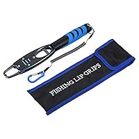 Vista 1 de PATIKIL Clip de labios de pescado con escala, 40 libras (39.7 lbs) de aleación de aluminio, clip de labios de pesca profesional, herramienta de Azul