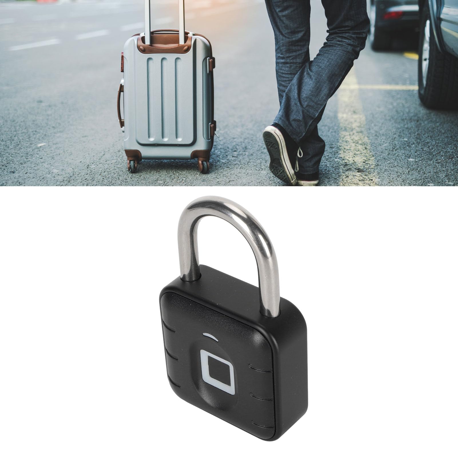 Cadenas à Empreintes Digitales, Cadenas Biométrique Intelligent sans clé, IP67, pour Casier de Salle de Sport, Casier D'école, Bagages, Sac à Dos, Valise, Vélo