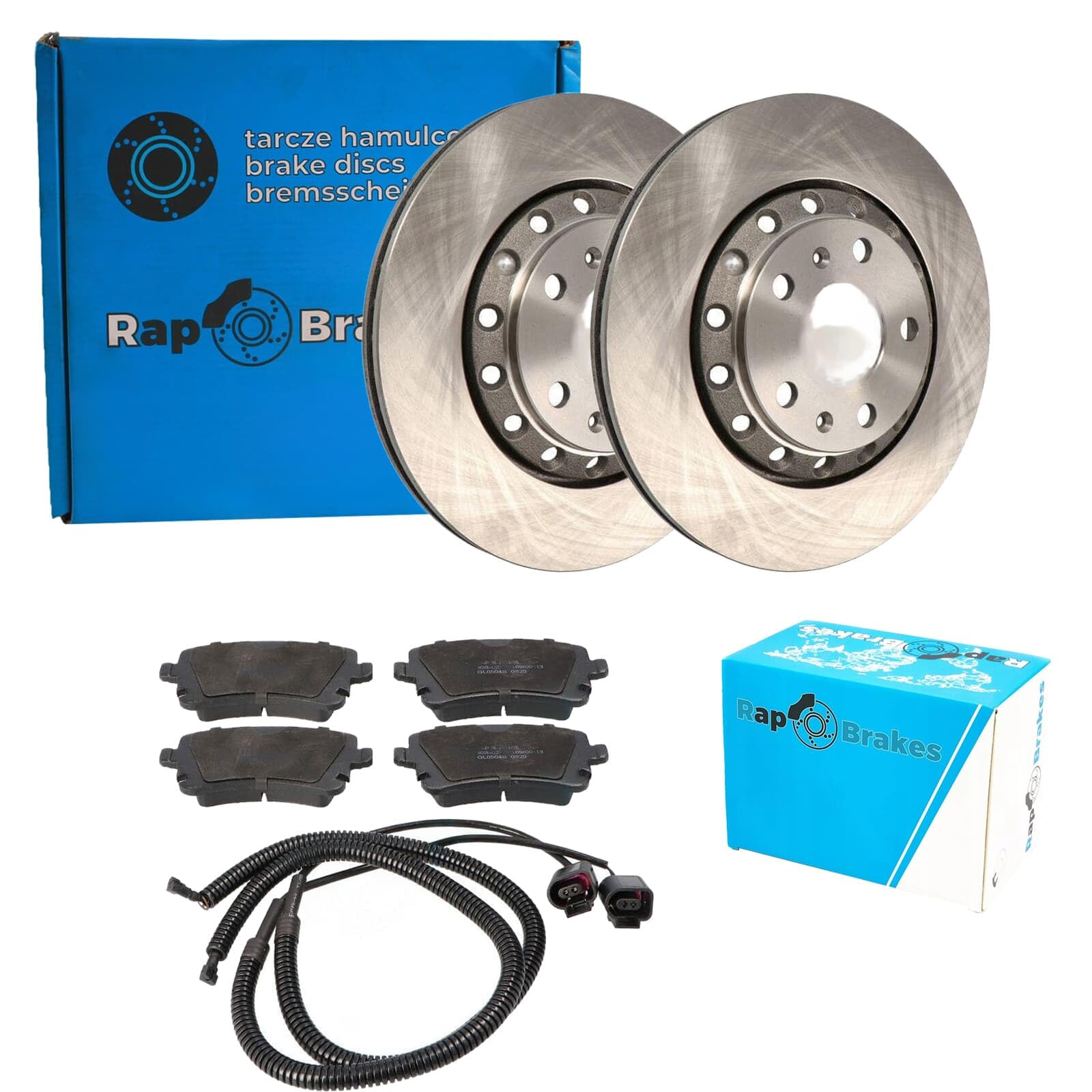 RAP Brakes Bremsenset 310mm hinten | R-D0510 + R-P0405 Kompatibel mit (3D1, 3D2, 3D3, 3D4, 3D6, 3D7, 3D8, 3D9)