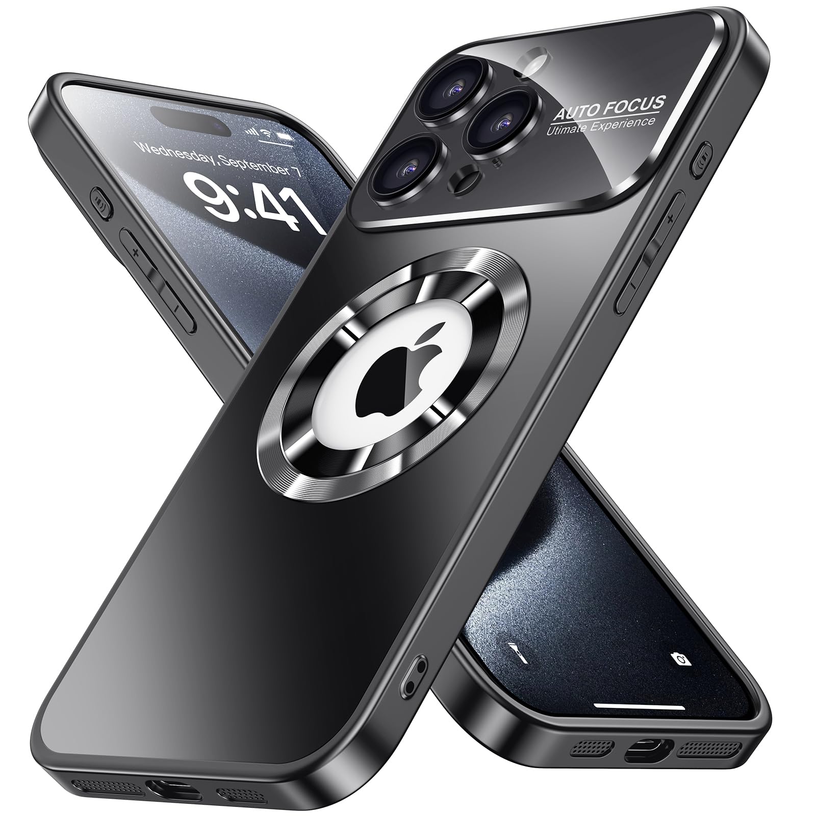 MANLENO Titanium Color Magnetic for iPhone 15 Pro Max Case