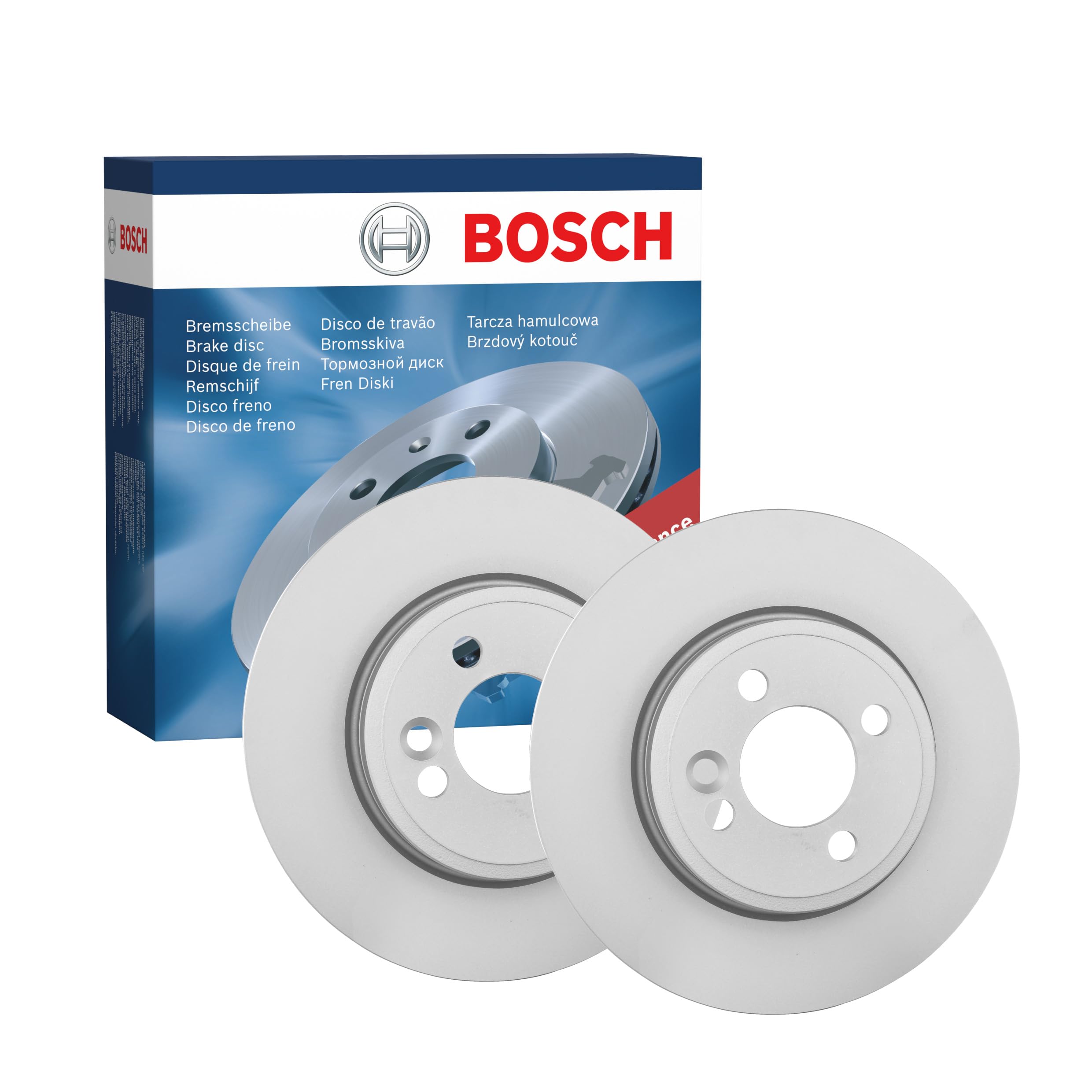 Juego de 2 Discos de Freno Bosch BD1319 - Discos Ventilados, Alto Contenido en Carbono, 280 mm – Eje Delantero – Certificado ECE-R90 – Excelente Refrigeración y Reducción de Ruido, Anticorrosión