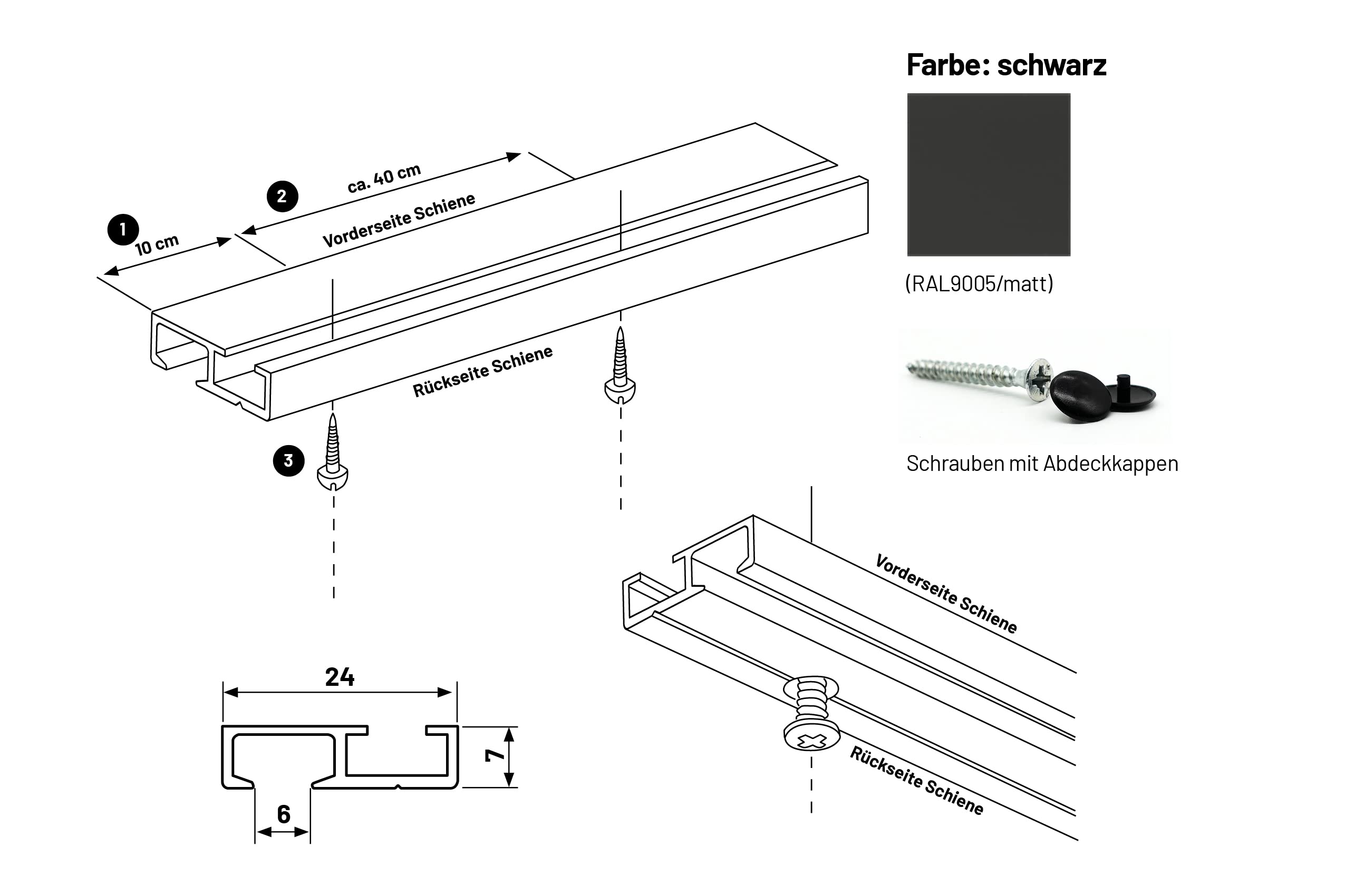 Fermi Per Binari Tendaggi Gardinia - 2 Pezzi, Bianco, Per Tende A Binario Interno - Foto 7