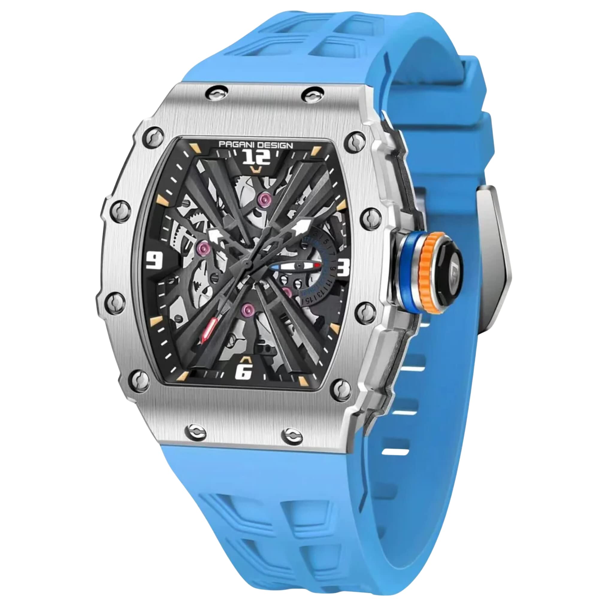 PAGANI DESIGN(????????) Pd-1738 42 Mm (Japan Vh65 Automatic Movement) Mechanical Skeleton Stainless Steel Analogue Watch-Rm Blue (B0C627V9WW) Amazon Price History, Amazon Price Tracker