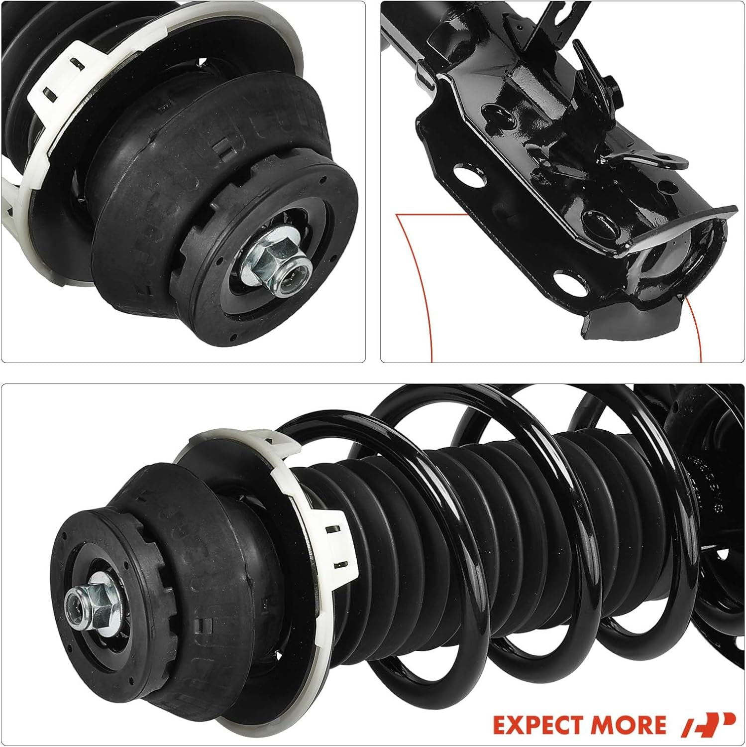 A-Premium Front Pair (2) Complete Strut and Coil Spring Assembly Compatible with Honda CRZ 2011 2012 2013 2014 2015, Driver and Passenger Side