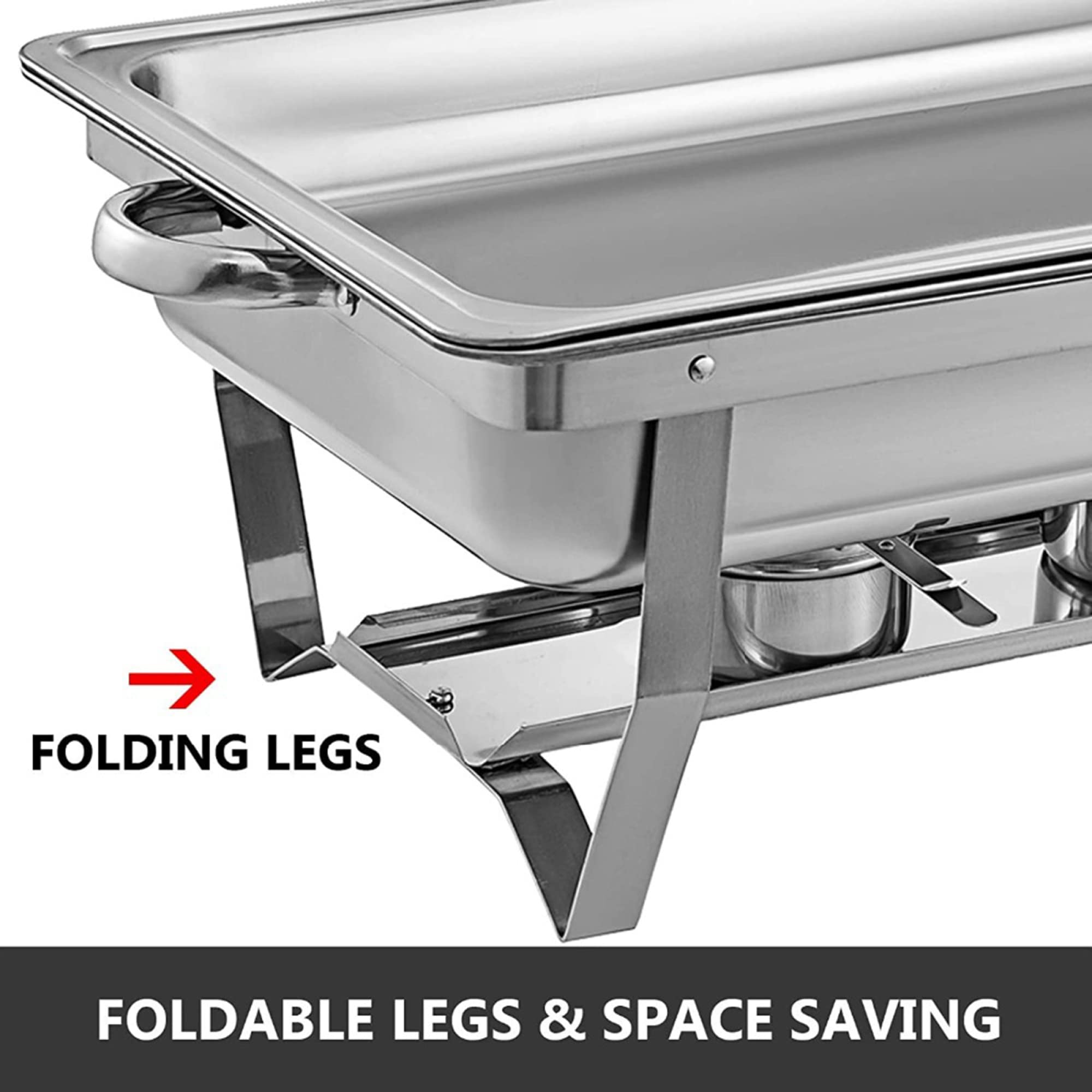 8 QT Zestaw Bufetowy Do Naczyń Chafing Dish 2 Opakowania Podgrzewacz Do Żywności Ze Stali Nierdzewnej Taca Obiadowa Samoobsługowa Zastawa Stołowa Na Wesela Przyjęcia Bankiety Catering Wydarzenia