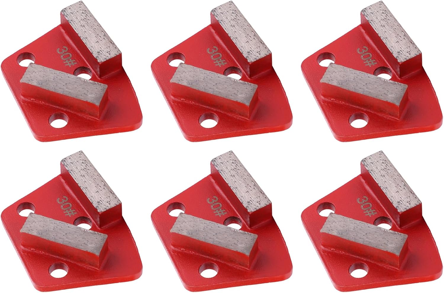 6PCS Set Trapezoid Diamond #30 Grit Floor Grinding Pad Disc Heavy Duty Metal Scraper For Superior Performance
