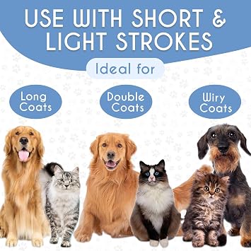 Candure Pet Friendly Dog Brush for Hair Loss & Effective Hair Removal 17+9 Double-Sided Dematting Comb for Dogs & Cats Hair Brush for Shedding (Black)