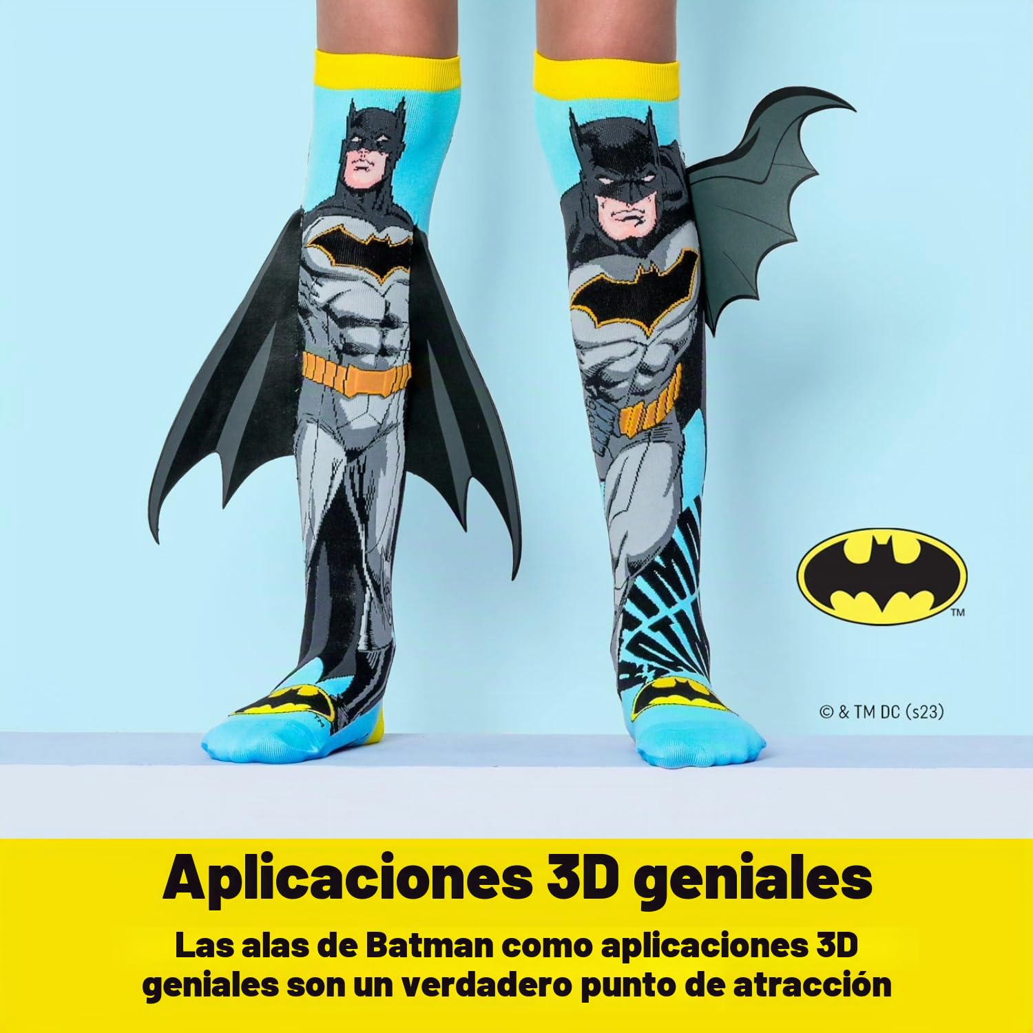 Madmia Calcetines de Batman para niña, Multicolor, 6-99, carbón, 6-99