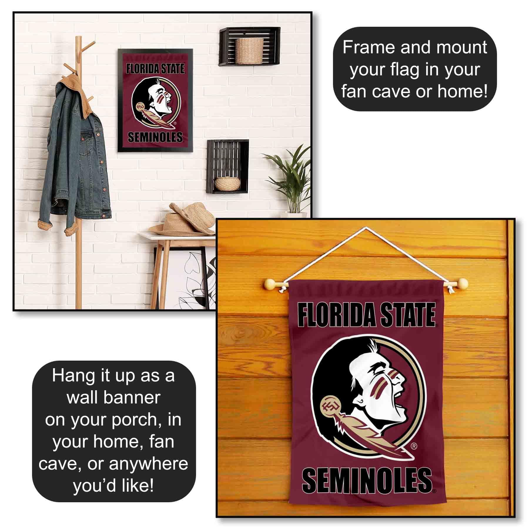 Desert Cactus Florida State University Seminoles Flag – 3x5 Ft, 100% Polyester, Indoor/Outdoor, Double-Sided (Style D)
