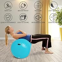MEKETUM Felfújható Tornaszőnyeg 100x60cm - Gimnasztikai Léghengermatrac Kézenálláshoz, Jógához, Fitneszhez Pumpával - Zöld PVC Edzőhenger 2