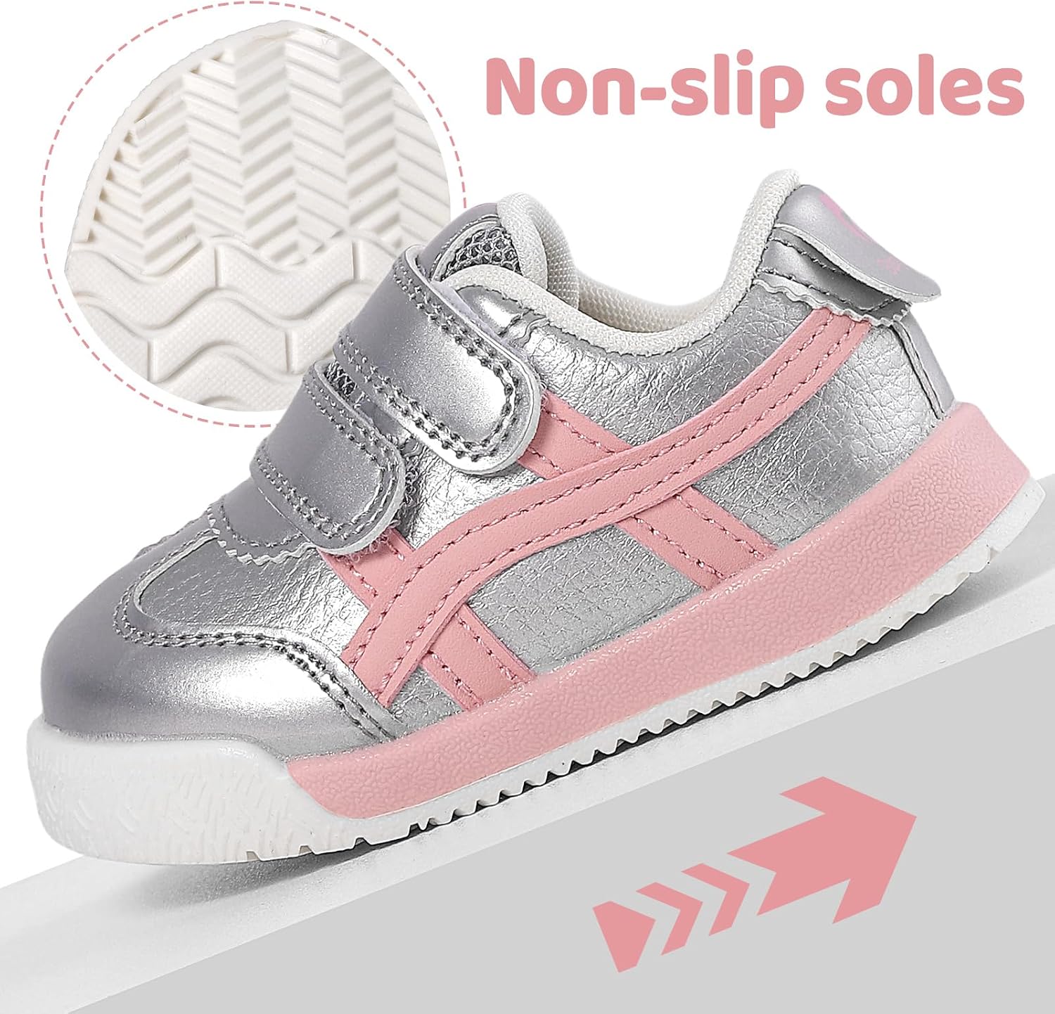 Baby Boys Girls Shoes Toddler Comfort Wide Toe Box First Walking Shoes Infant Soft Sole Non-Slip Sneakers Outdoor Lightweight Barefoot Shoes