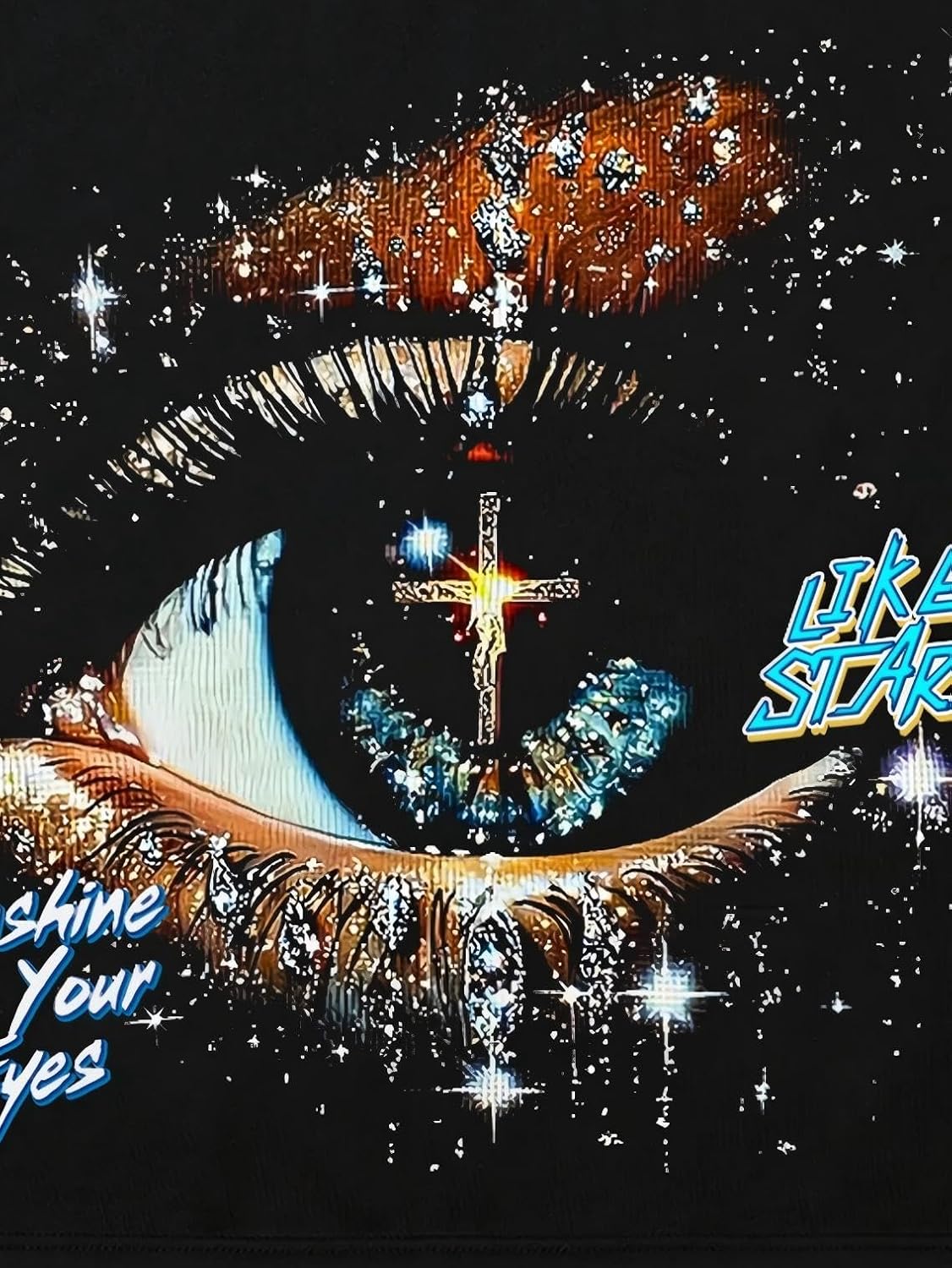 Y2K Graphic Tee Eye Print Streetwear Crop Short Sleeve T Shirt Retro Outfit Hip Hop Summer Top Regular Fit - Image 3