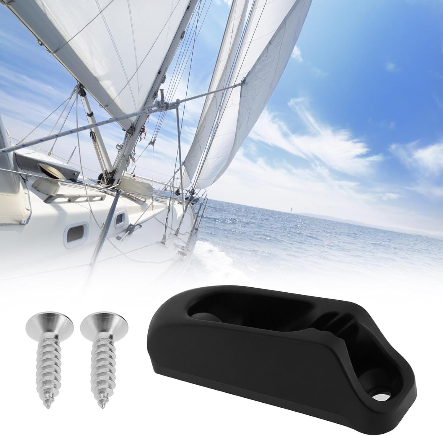 LT Easiyl 4pcs Boat Jam Cleat Self-Lock Rope Cleat with Screws Suitable for Ropes Within 4mm 4 710UbHrrKEL. AC SL1500