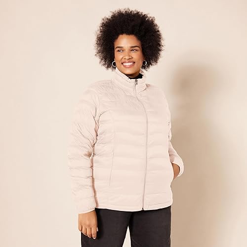 Miniatura 91 de Yaxa Essentials - Chaqueta acolchada, ligera, de manga larga, resistente al agua y plegable, para mujer (disponible en tallas extragrandes)