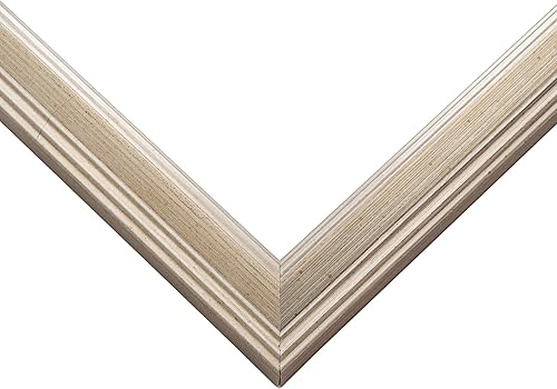 Miniatura 9 de Marco de madera antigua maciza con acabado plateado y peltre de 9.5 x 13.5 pulgadas, marco de fotos de madera maciza, incluye acrílico UV, respaldo