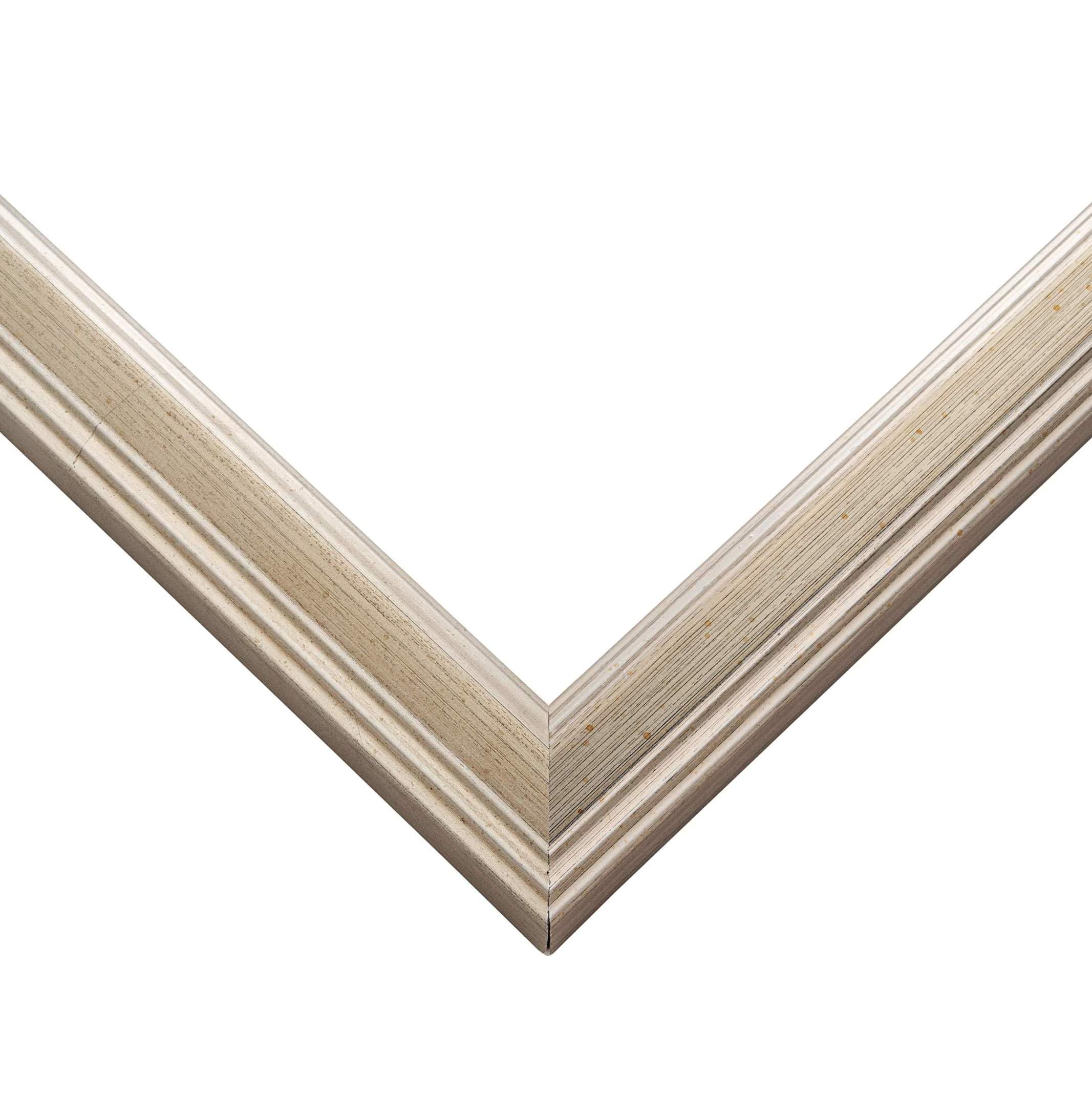 Picture Frame Moulding (Wood) 18ft bundle - Contemporary Antique Silver Finish - 0.75