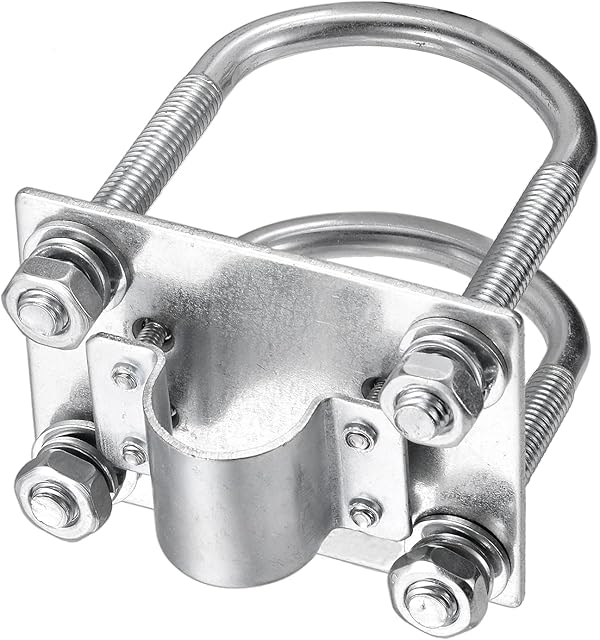 Bingfu Antenna Mast Clamp Bracket with U-Bolts Anti-Rust Clamp Panel Pipe Mounting Hardware for Outdoor LoRa Antenna Helium Miner Antenna WiFi Antenna, 4G LTE Antenna, Ham Radio Antenna, TV Antenna