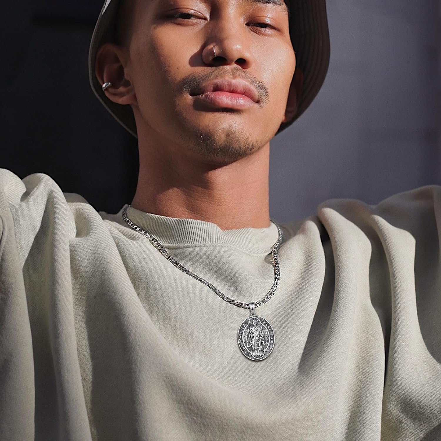 INFUSEU Unique Religious Gifts for Men Women, St. Michael/St. Christopher/St. Benedict/Virgin Mary Pendant Necklaces