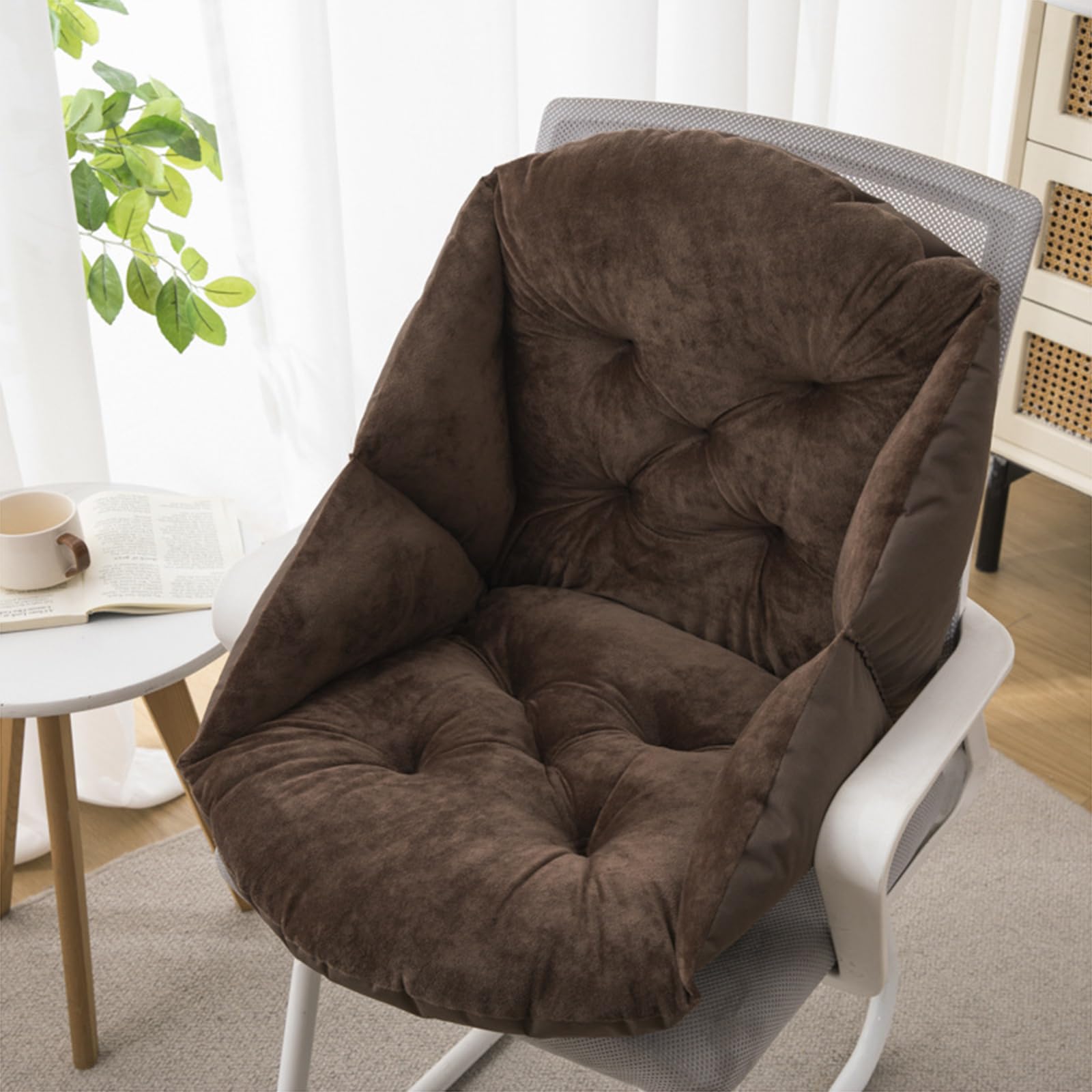 Coussin pour chaise de jardin 48x40 cm galette fauteuil extérieur