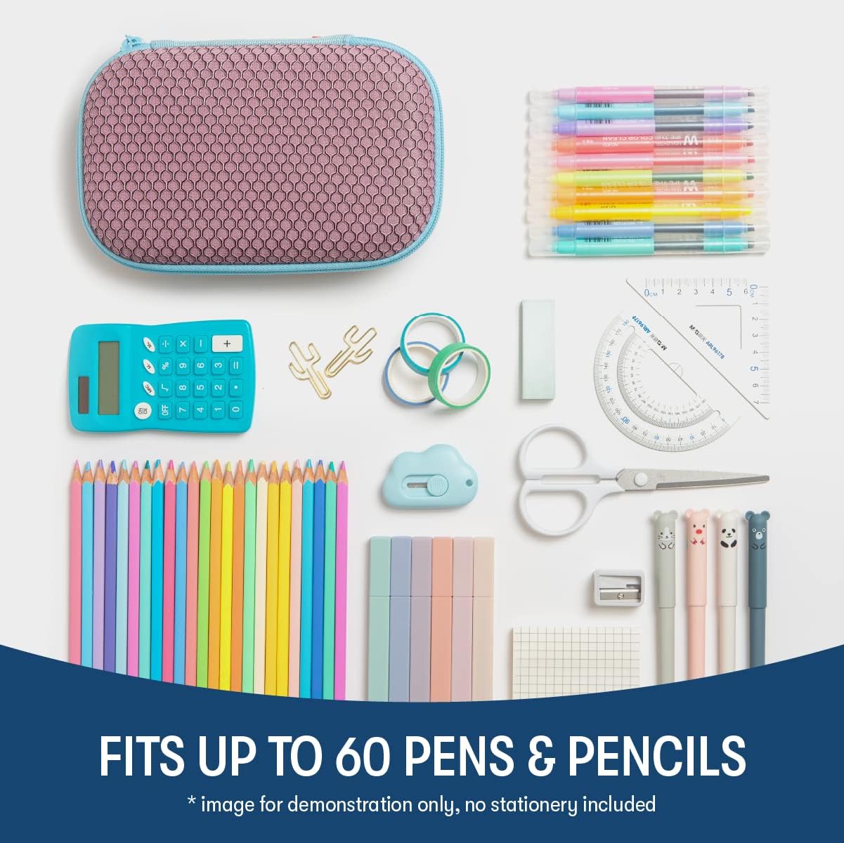 ZIPIT Mesh Pencil Box for Girls | Pencil Case for School | Organizer Pencil Bag | Large Capacity Pencil Pouch (Pink)