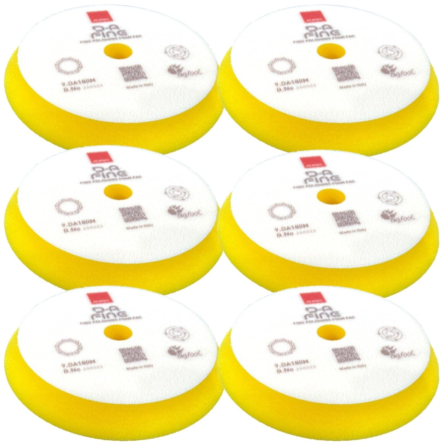 RUPES D-A Series 7" Orbital Foam Polishing Pads Bundle - Includes 6 Fine, 6 Ultra Fine and 6 Coarse Foam Pads - Tailored to Meet The Diverse Needs of Automotive Detailing