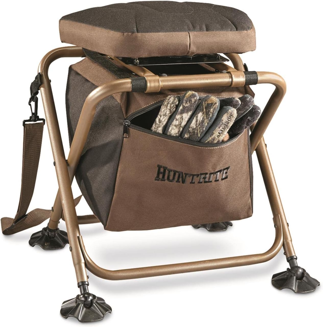 360 Swivel Hunting Blind Chair; 300 Pound Capacity, Folding, Lightweight, Portable, Padded Cushion Hunting Seat, Hunt Gear and Equipment